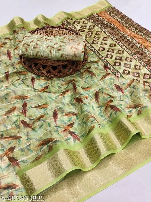 Patola Printed Ethnic Motif (Black, Free Size)