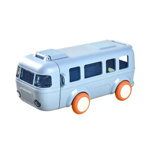 Plastic Bus Shape Sipper Bottle for Kids, Multicolor (1000 ml)