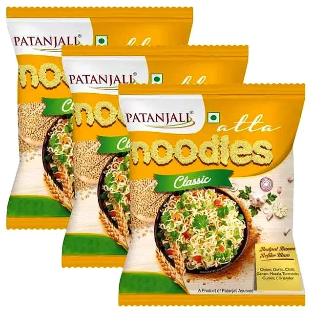 Patanjali Classic Atta Noodles, 3X60 g (Set Of 3)