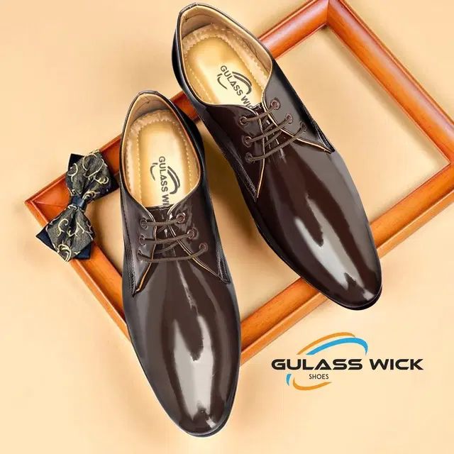 Lace Up Formal Shoes for Men (Brown, 6)
