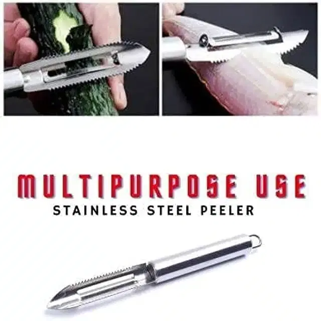Stainless Steel Vegetable Peeler, Multicolor, Pack of 2