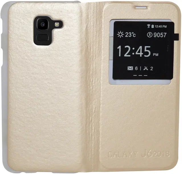 Flip Mobile Cover for Samsung J6 - SM-J600GZ, Multicolor