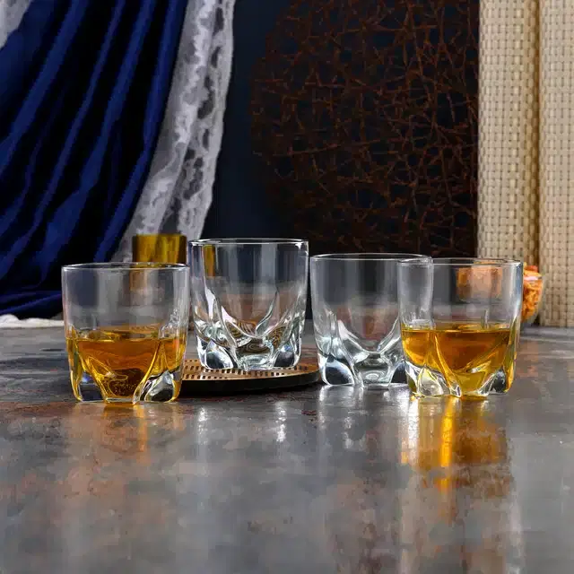 Liquor cum Cocktail Glasses, Transparent, 250 ml, Pack of 4