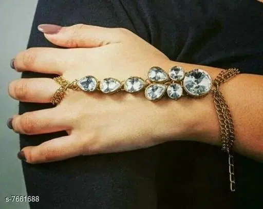 Alloy Bracelets for Women & Girls, White