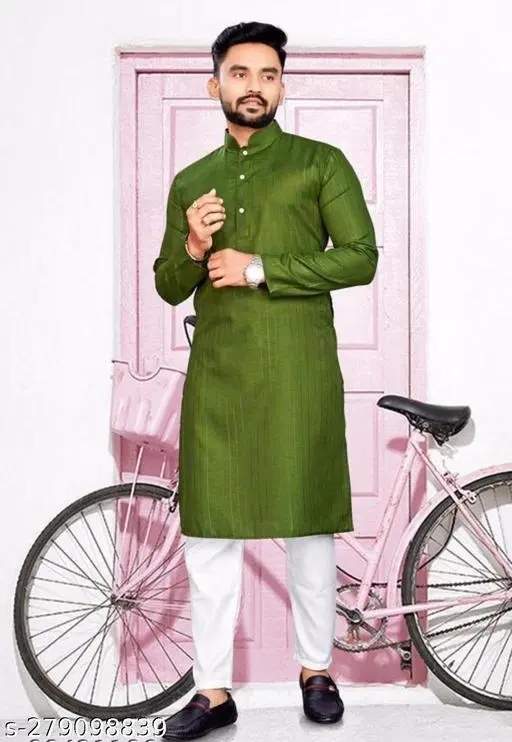 Kurta for Men (Green, S)
