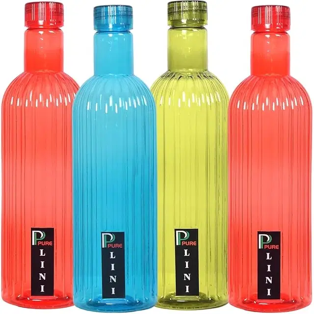 Plastic Water Bottles, Multicolor, 500 ml, Pack of 4