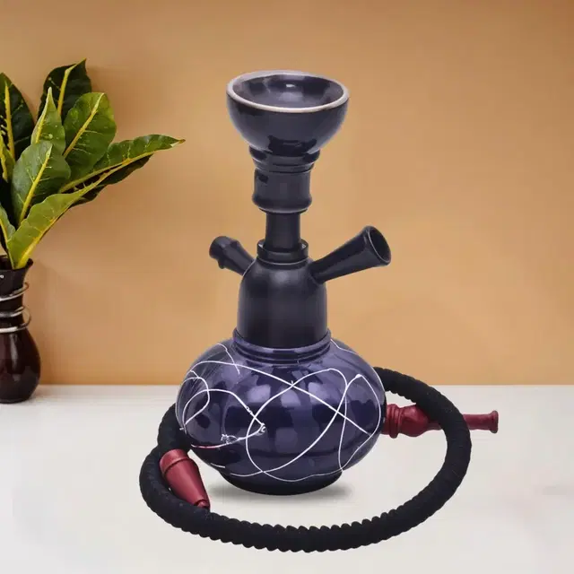 Modern Pot Designer Hookah Blue 7inch