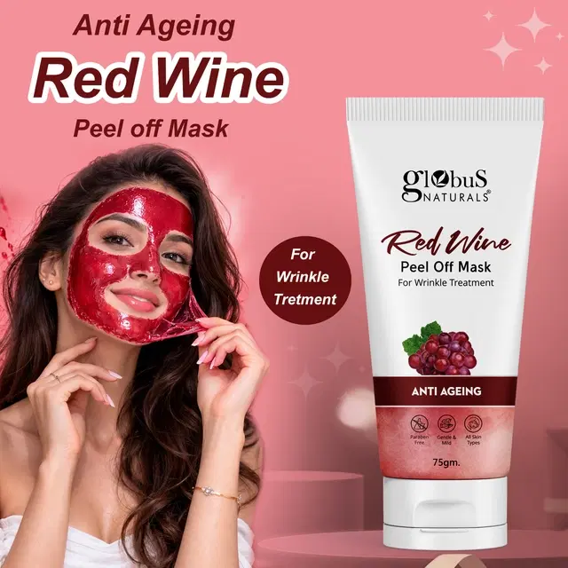 Globus Naturals Red Wine Anti Ageing Peel Off Mask 75 g