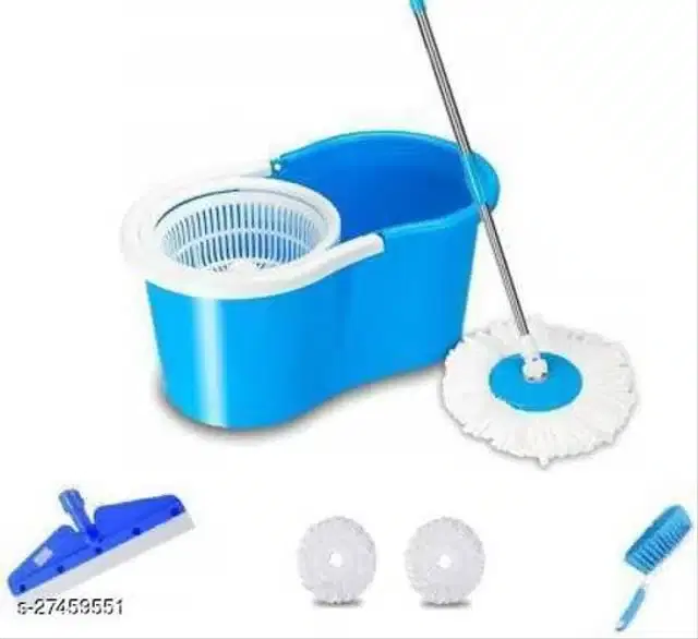 Spin Bucket Mop with Accessories, Assorted, Set of 3