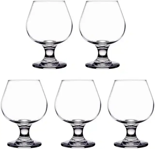 Liquor cum Cocktail Glasses, Transparent, 300 ml, Pack of 5