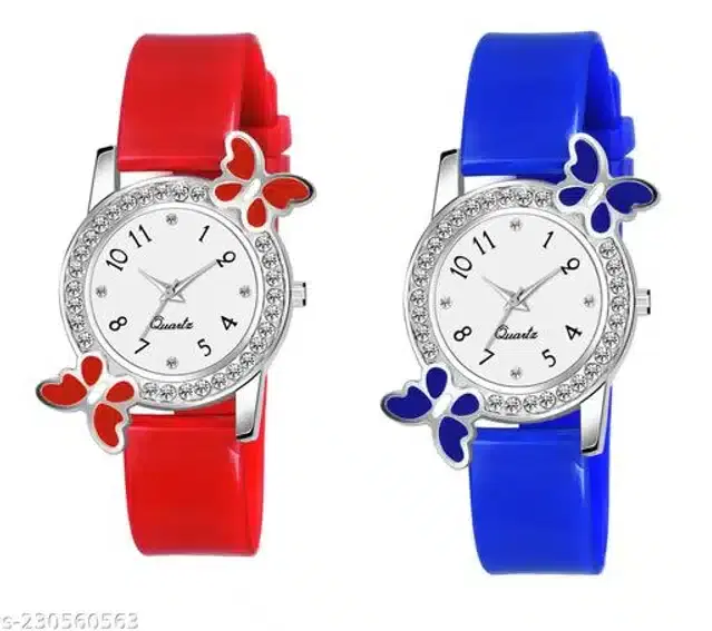 Analog Watch for Women, Pack of 2 (Multicolor)