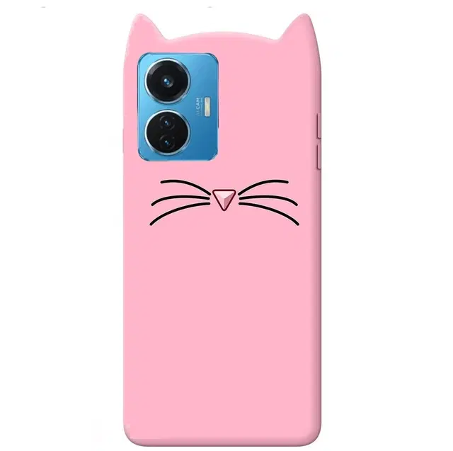 Rubber Mobile Back Cover for IQOO Z6 44W (Pink)