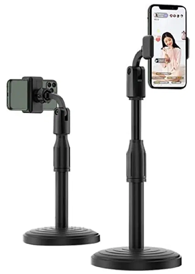 Adjustable Table Top Mobile Phone Holder, Black
