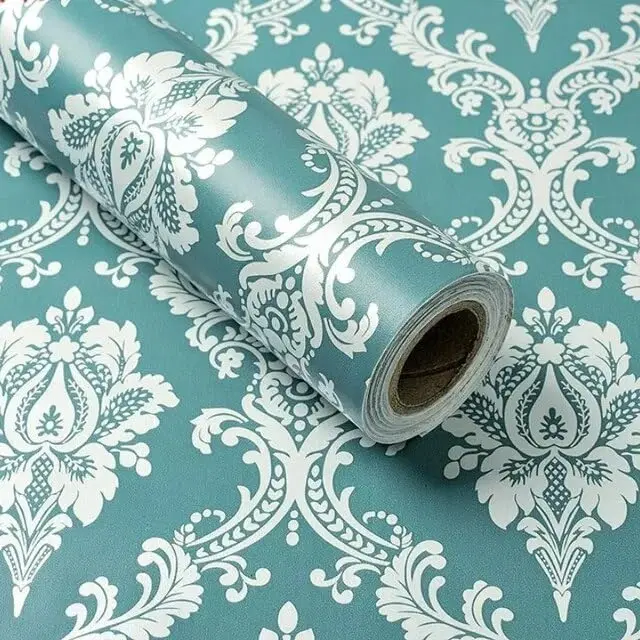 Decor PVC Vinyl Wallpaper for Home Damask 45x250cm