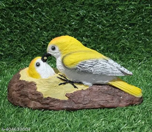 Resin Decorative Showpiece for Home & Office, Yellow