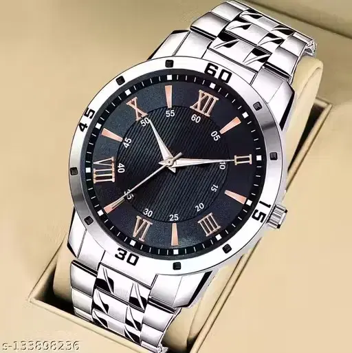 Analog Display Watch for Men (White, Free Size)