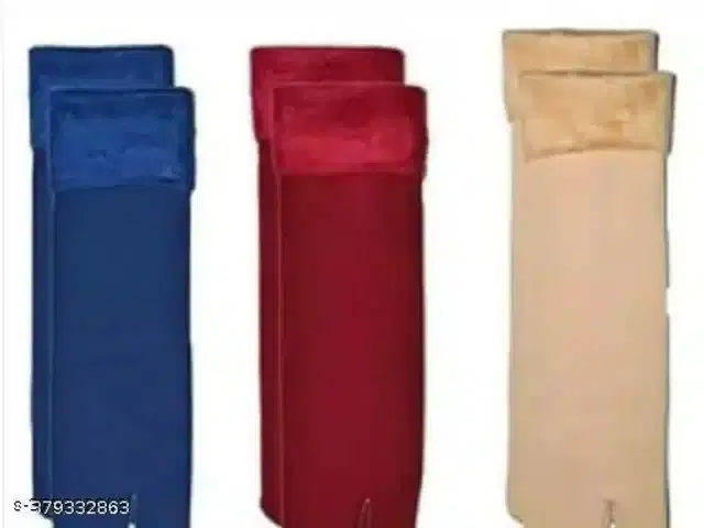 Velvet Socks for Women, Set of 3 (Black)