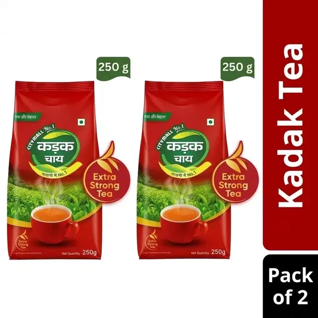 Citymall No.1 Kadak Tea 2X250 g (Pack of 2)