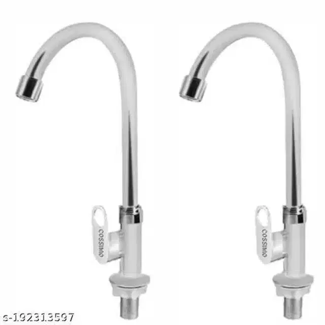 Bathroom Tap, Silver, Pack Of 2