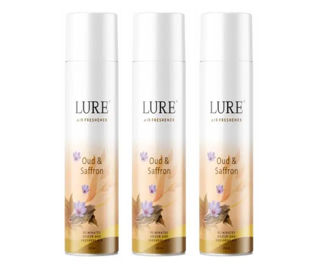 Oud & Saffron Air Freshener, 220 ml, Pack of 3