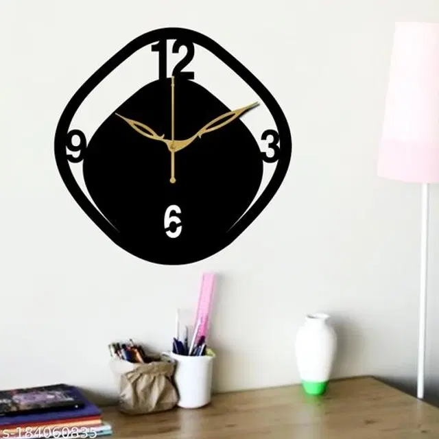 Wooden Wall Clock, Black