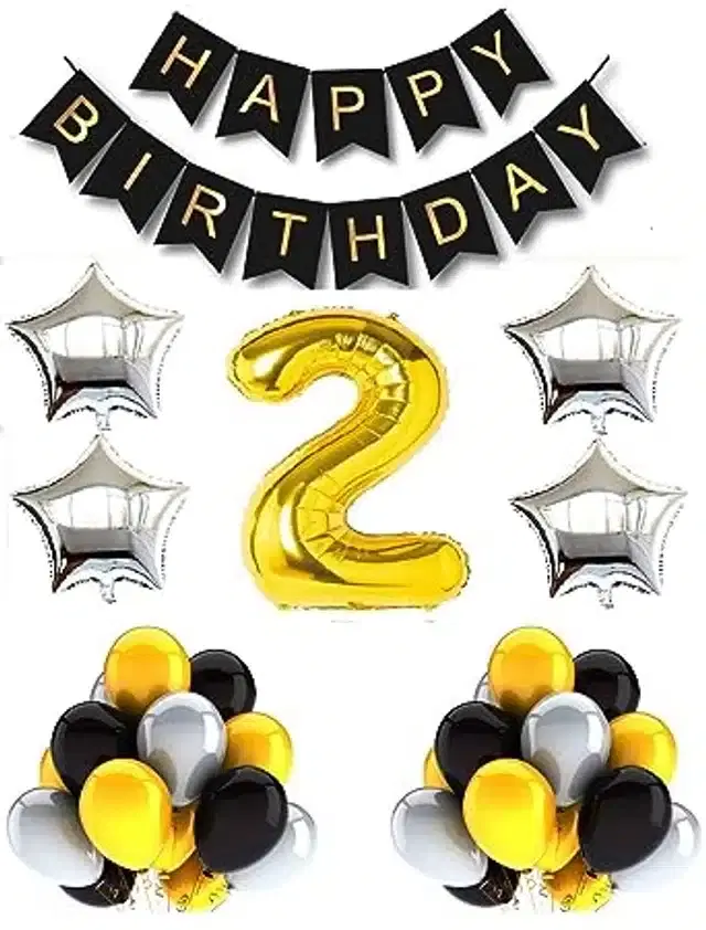 Birthday Decoration Kit, Multicolor, Set of 48