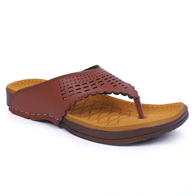 Sandals for Women (Brown & Beige, 4)