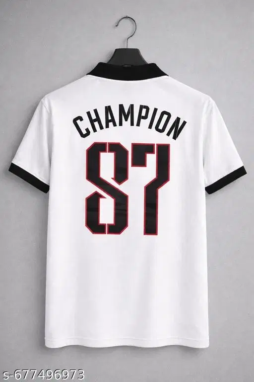 Cotton Blend Printed T-shirt for men, White (L)