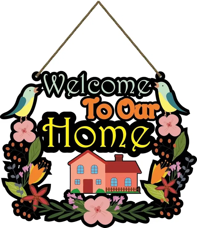 KC Arts Welcome Home Designer Birds Wall Hanging