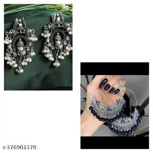 Fashionable Combo Oxidised Earring