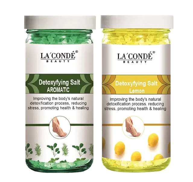 La'Conde Aromatic & Lemon Detoxifying Bath Salt Crystal, 200 g, Set of 2
