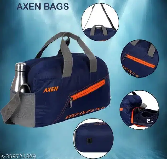 Polyester Gym Bag for Men & Women, Navy Blue