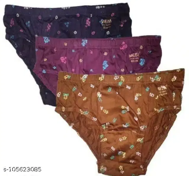 Cotton Blend Briefs for Women (Multicolor, XL)