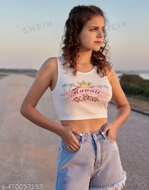 Lycra Top for Women, White (XS)