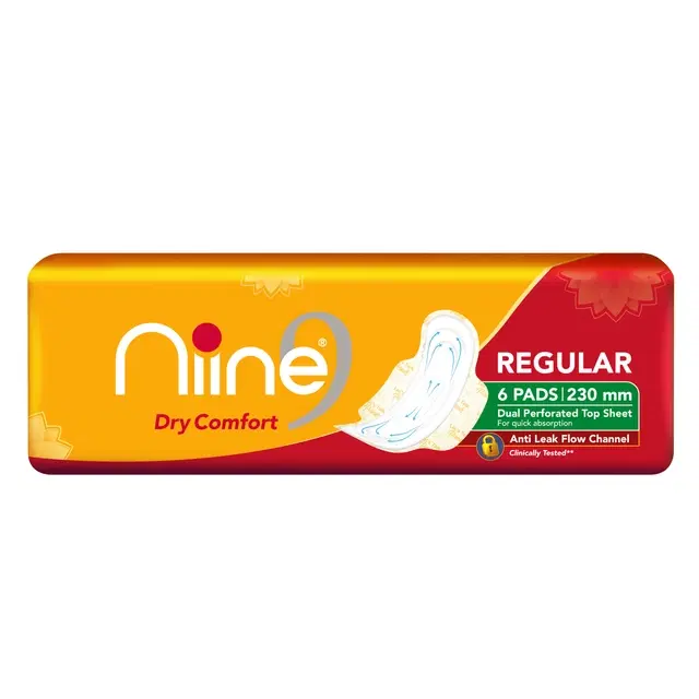 Niine Dry Comfort Sanitary Pads Regular - 6 Pcs