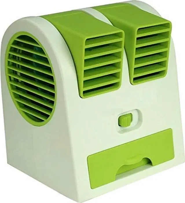 USB Mini Air Cooler, White & Green