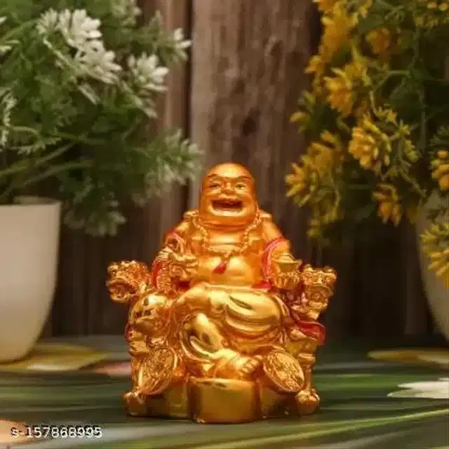 Laughing Buddha Showpieces, Gold