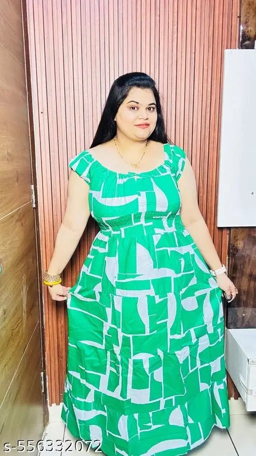 Elegant Gown for Women (Green, M)