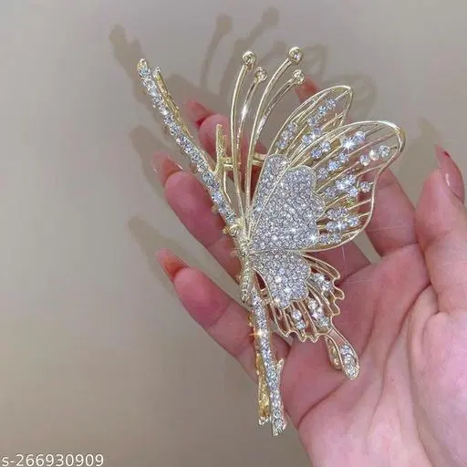 Single Hair Pin for Women (White, Pack of 1)