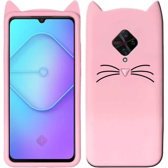 Rubber Mobile Back Cover for Vivo S1 Pro (Pink)