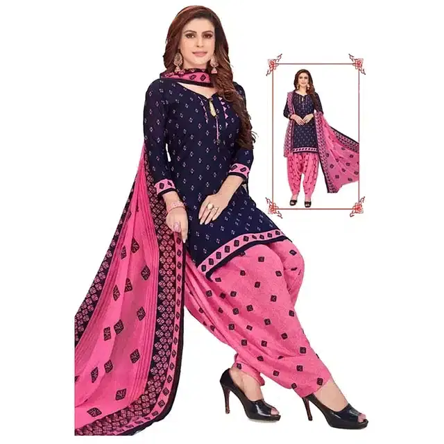 Unstitched Dress Material for Women (Multicolor)