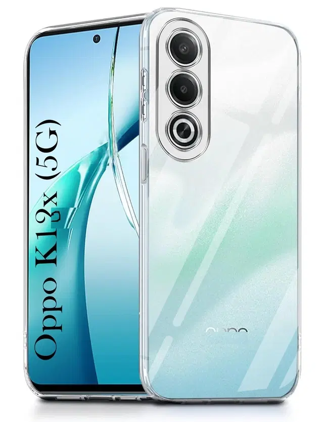 Rubber Mobile Back Cover for OPPO K13x 5G (Transparent)