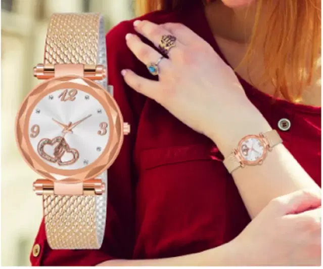 Analog Watch for Women & Girls (Rose Gold )