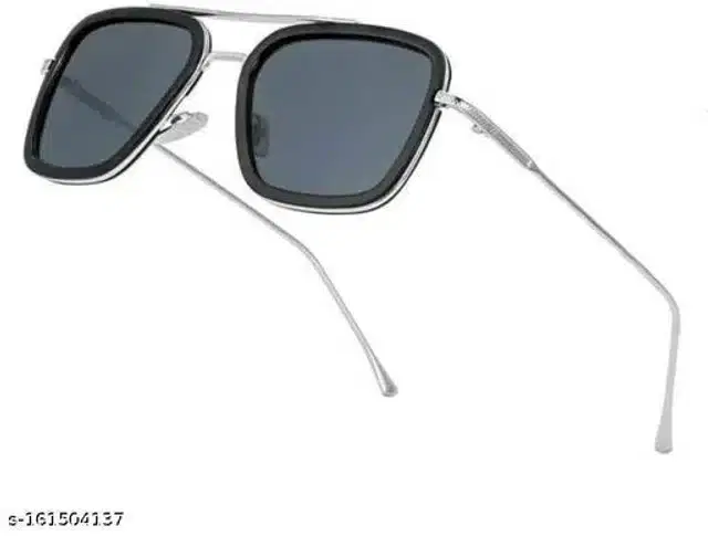 Sunglasses for Unisex (Black & Silver)