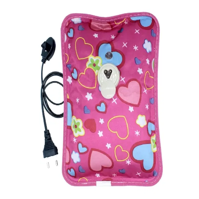 Electric Hot Water Bag for Body Pain Relief, Multicolor, 1 L