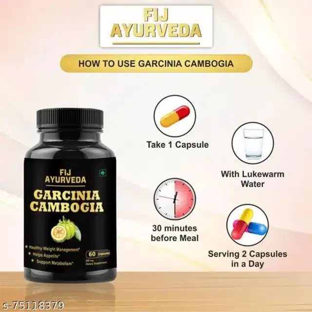 Fij Ayurveda 60 Pcs Garcinia Cambogia Capsule