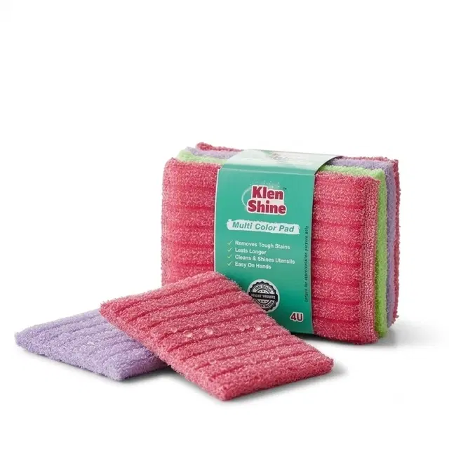 Klen Shine 15 mm Thickness, 3.5 x 5.5 inch Multi color pad -Pack of 4