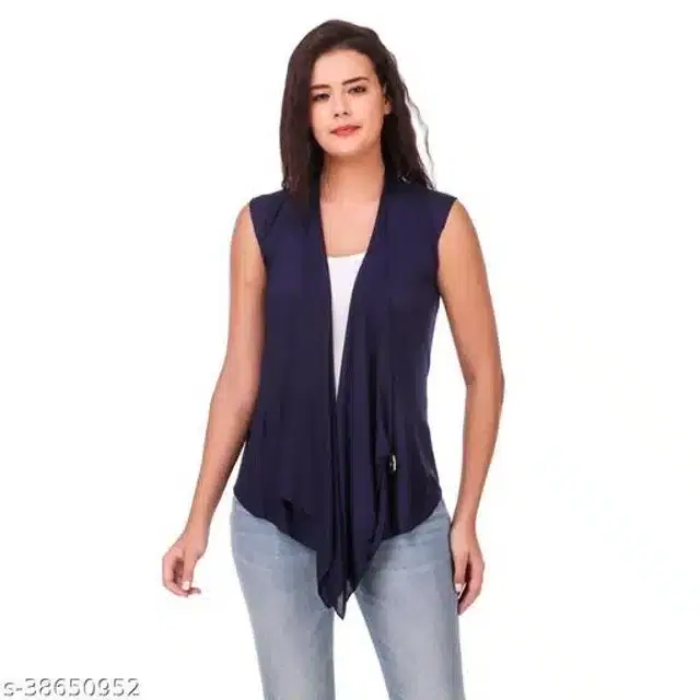Shrugs for Women (Navy Blue, XL)