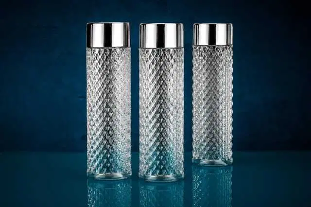 Premium Edition Quality Food Grade Plastic Designer Water Bottles, Pack Of 3, Transparent, 1000 ml, MSE-19