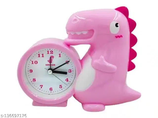 Dinosaur Table Alarm Clock, Pink